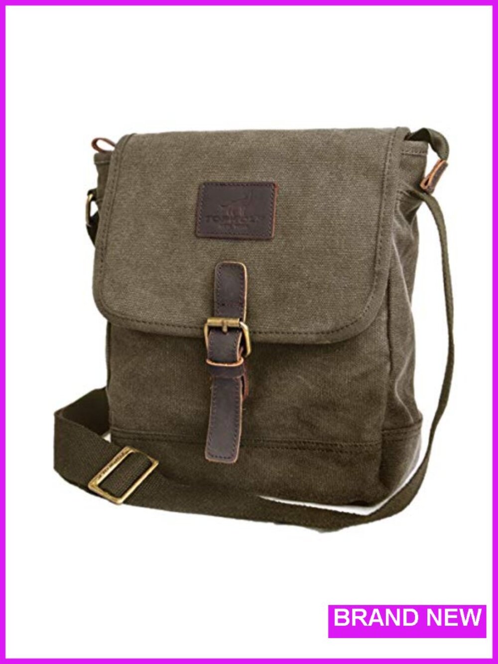 Canvas Messenger Bag Crossbody Anti Theft Travel Working Tools Shoulder Bag